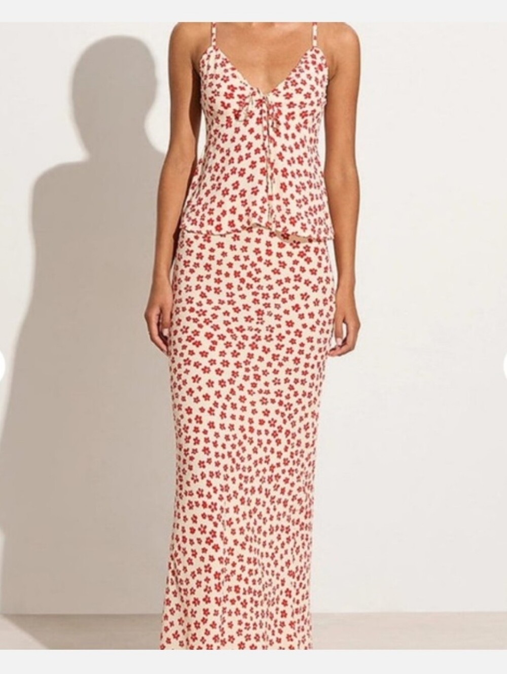 Faithfull The Brand Gita Red Skirt Set s4